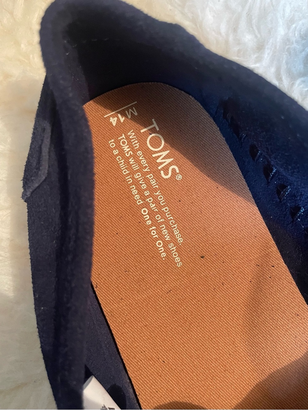 NEW TOMS Men’s Espadrille Navy Blue Suede Rope Sole Size 14 NWT Classic Slip On - Picture 9 of 9